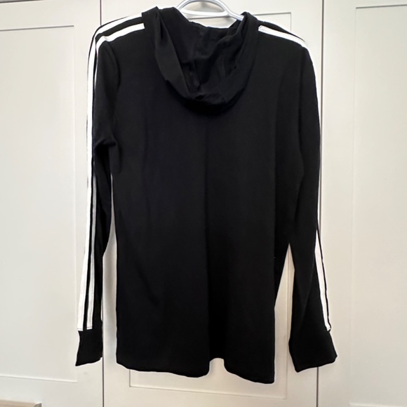 Girls Adidas Long Sleeve Hooded T shirt - Picture 4 of 7